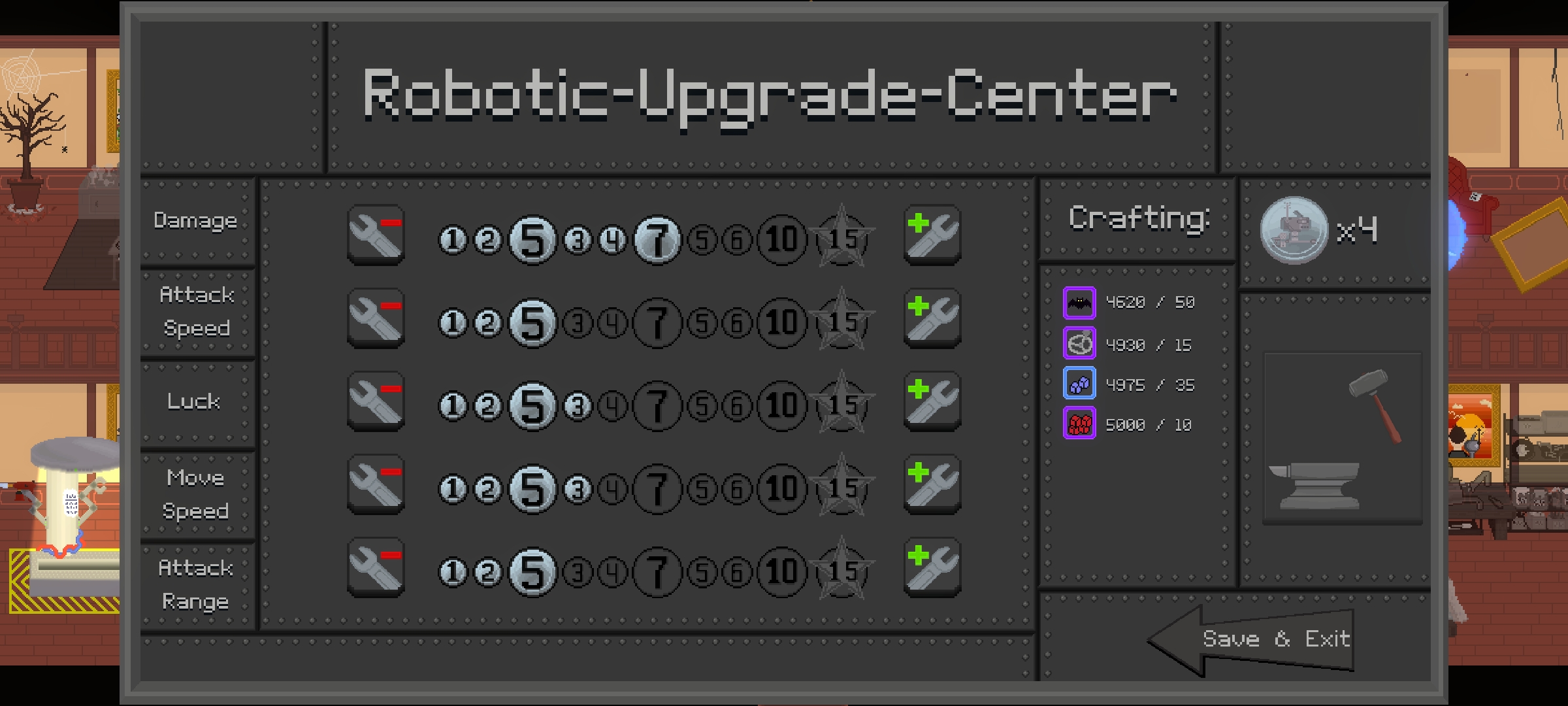 Crafting menu screenshot